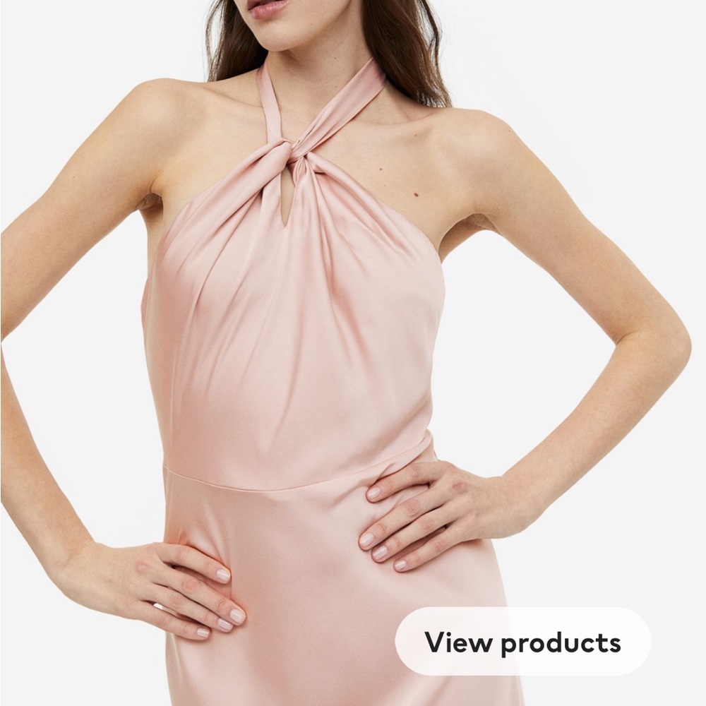 H&M Satin Halterneck dress. New with tags. Size XL
